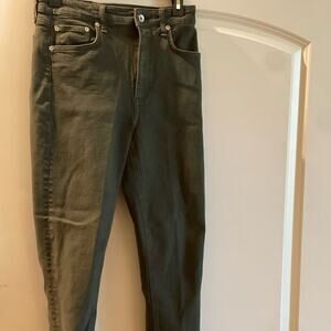 Rag & Bone Levisarmy greencolor stretch 5 pocket zip fly button closure